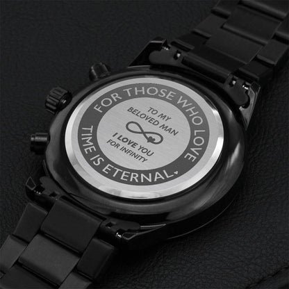 I Love You For Infinity ?? - Watch Engraving Chronograph Watch