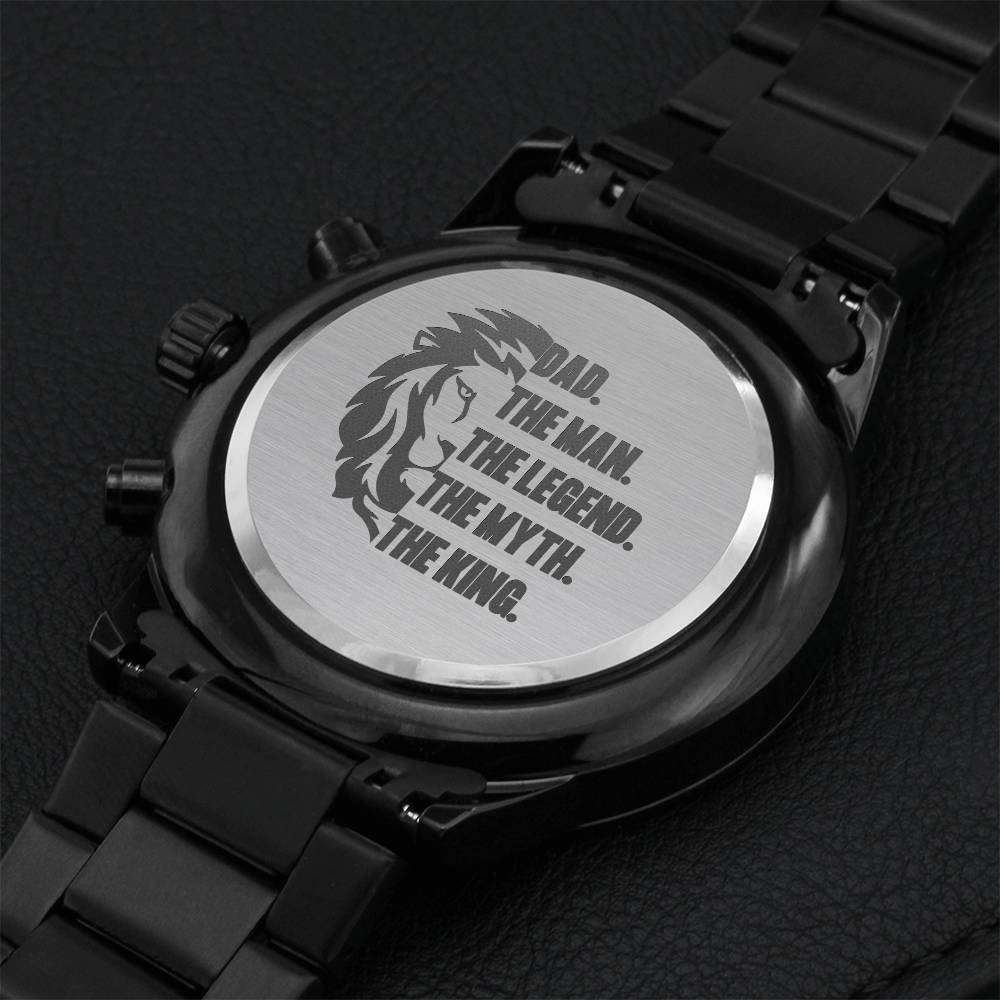Father's Day Watch - The King 2991913 Engraving Chronograph Watch