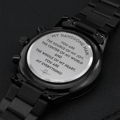 Engraved Watch For Husbandboyfriend - My Everything Engraving Chronograph Watch