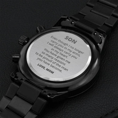 To My Son - Always In My Heart Engraving Chronograph Watch