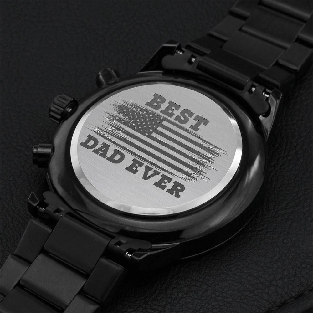 Best Dad Engraving Chronograph Watch
