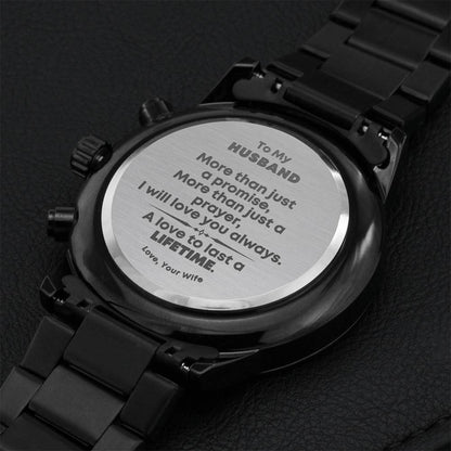 Husband More Than Just A Promise - Chronograph Watch Engraving Chronograph Watch
