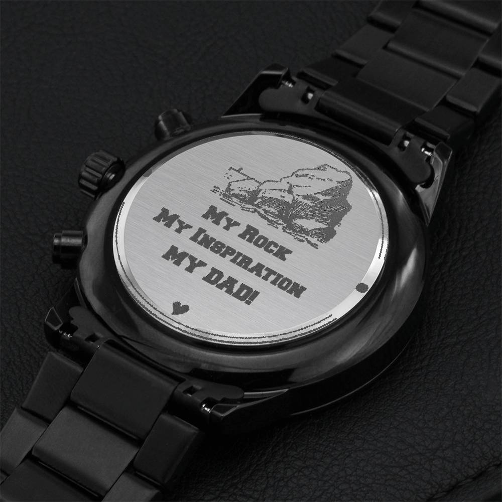 My Rock Engraving Chronograph Watch