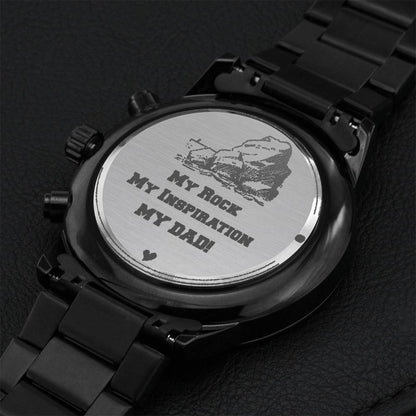 My Rock Engraving Chronograph Watch