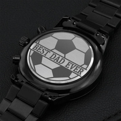 Soccer Dad Engraving Chronograph Watch