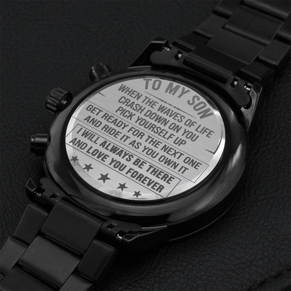 Gift For Son - Pick Yourself Up - Watch Engraving Chronograph Watch