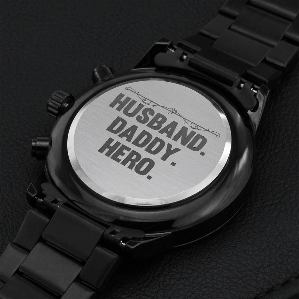 Herooo Engraving Chronograph Watch