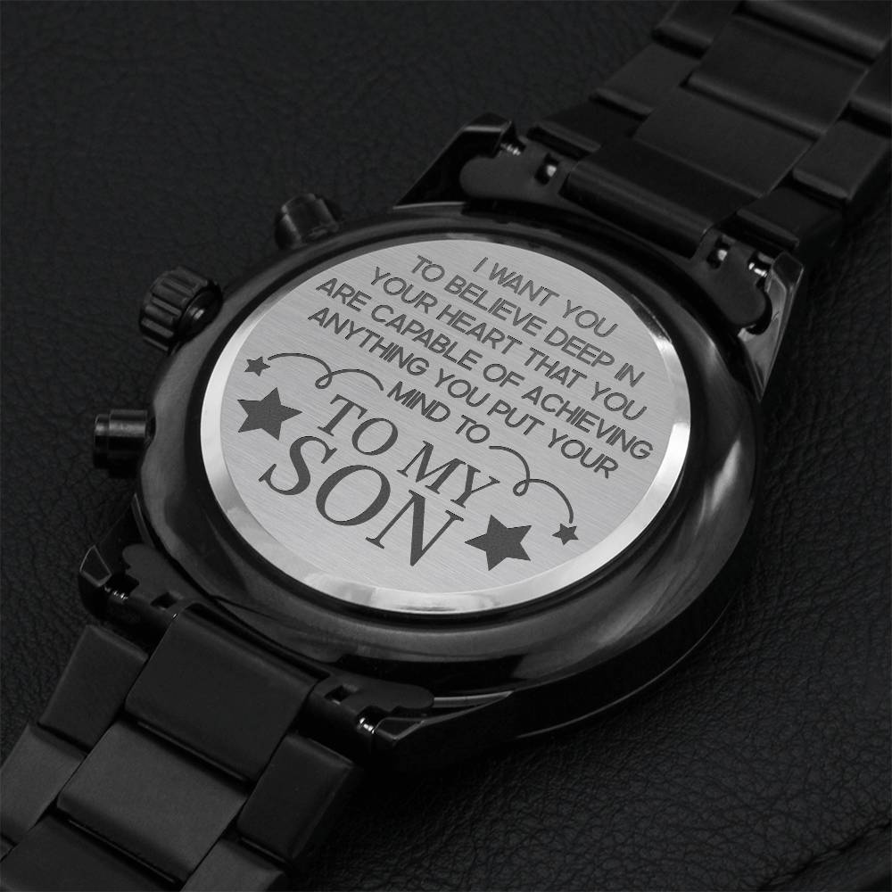 To My Son - Watch Engraving Chronograph Watch