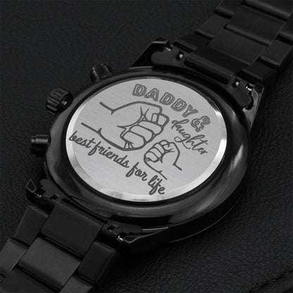 Daddy And Daughter Best Friends For Life Engraved Watch Engraving Chronograph Watch