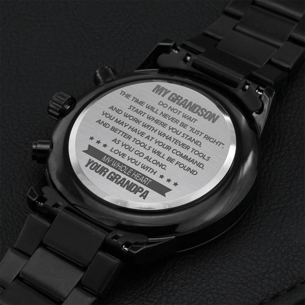 Chronograph Watch From Grandpa To Grandson - 464 Engraving Chronograph Watch