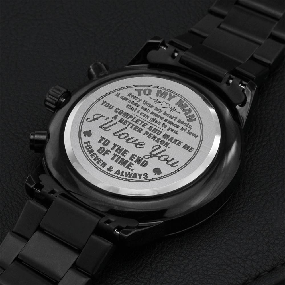 Gift For Your Man - One More Ounce Of Love - Watch Engraving Chronograph Watch
