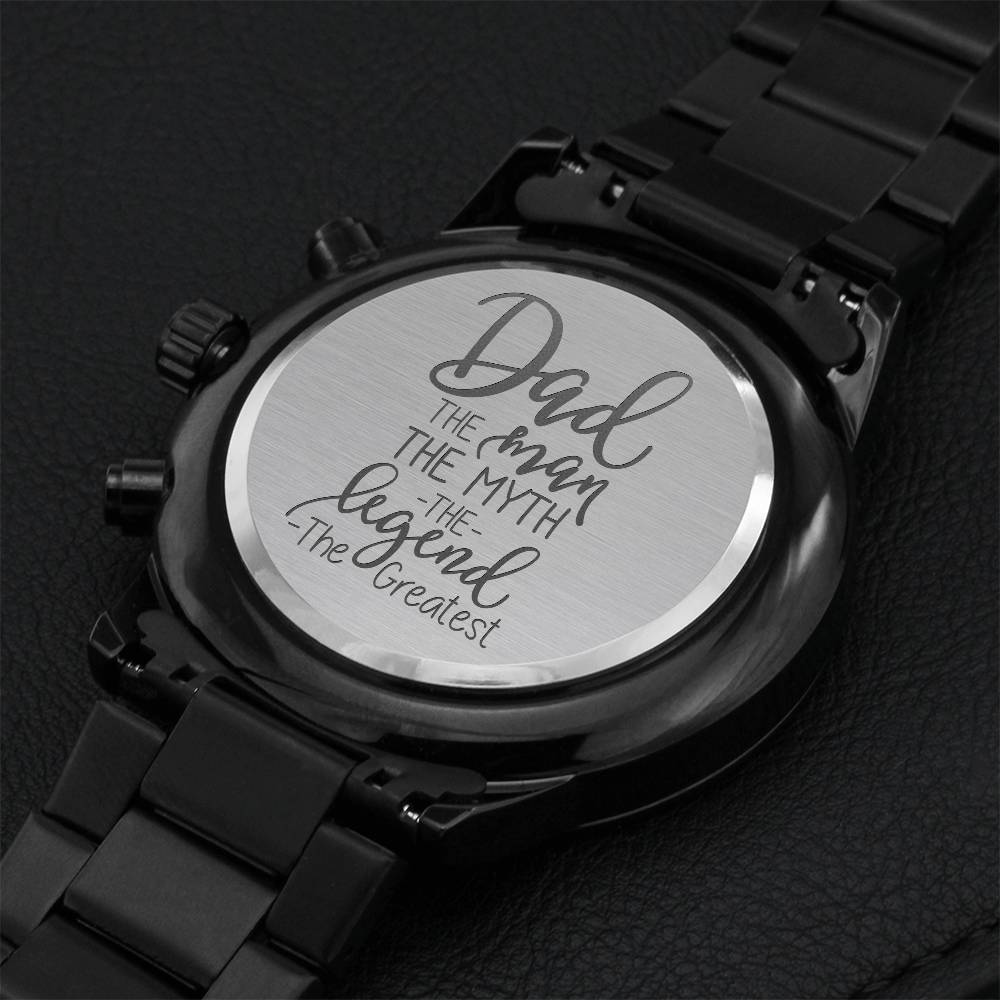 Dad The Man Engraving Chronograph Watch
