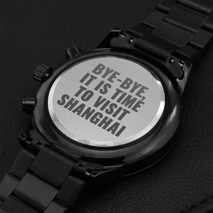Shanghai Watch Engraving Chronograph Watch
