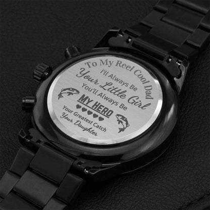 To My Dad - Always My Hero - Watch Engraving Chronograph Watch