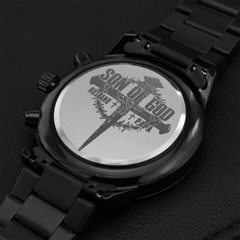 Son Of God - Papa 1 Engraving Chronograph Watch