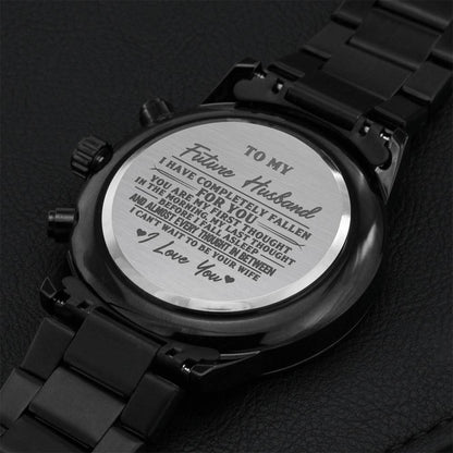 To My Future Husband Engraved Watch Engraving Chronograph Watch