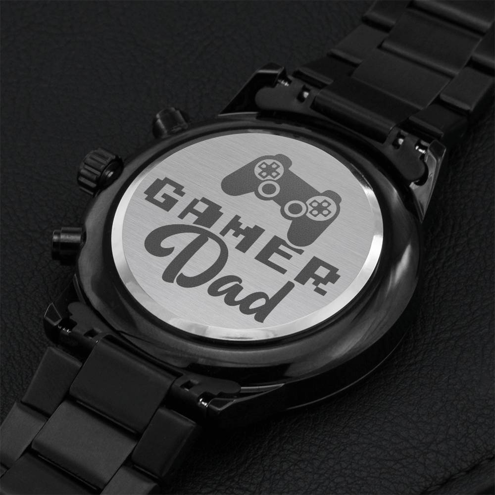 Gamer Dad Engraving Chronograph Watch