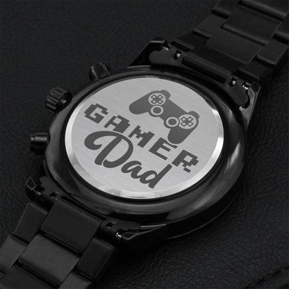 Gamer Dad Engraving Chronograph Watch