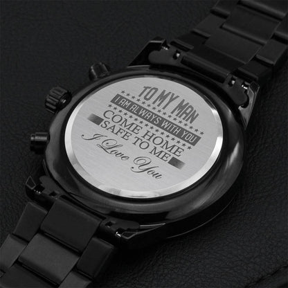 To My Man Engraved Gift Watch 4 Engraving Chronograph Watch