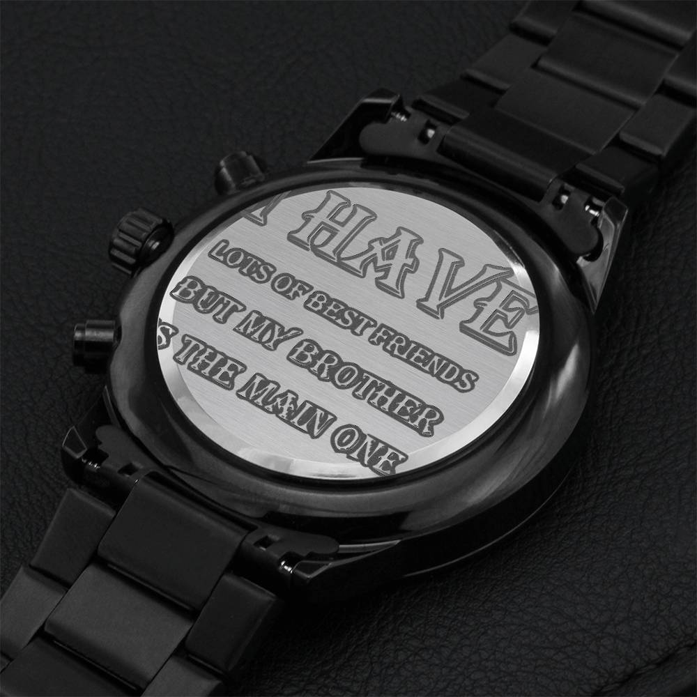 To My Brother Engraving Chronograph Watch