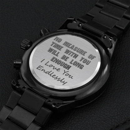 No Measure Of Time Watch Engraving Chronograph Watch