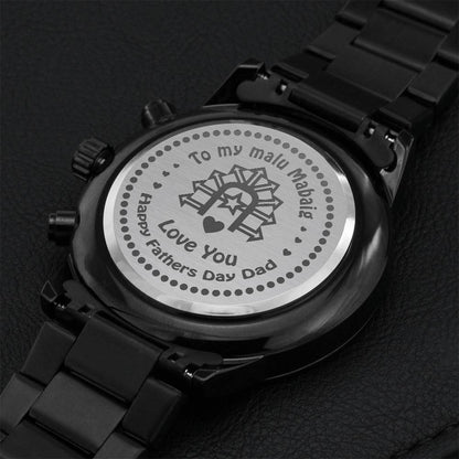 To My Malu Mabaig - Happy Fathers Day 2021 Engraving Chronograph Watch