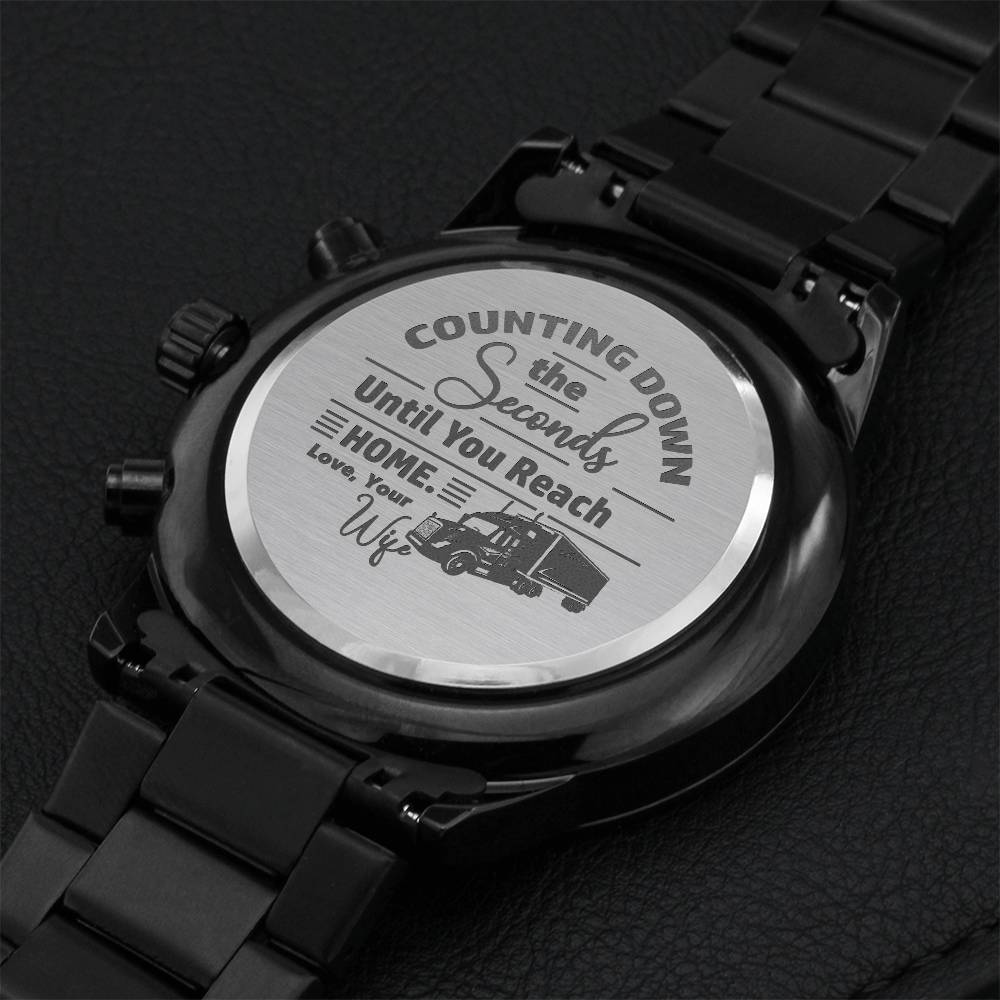 Gift For Trucker - Luxury Watch Engraving Chronograph Watch