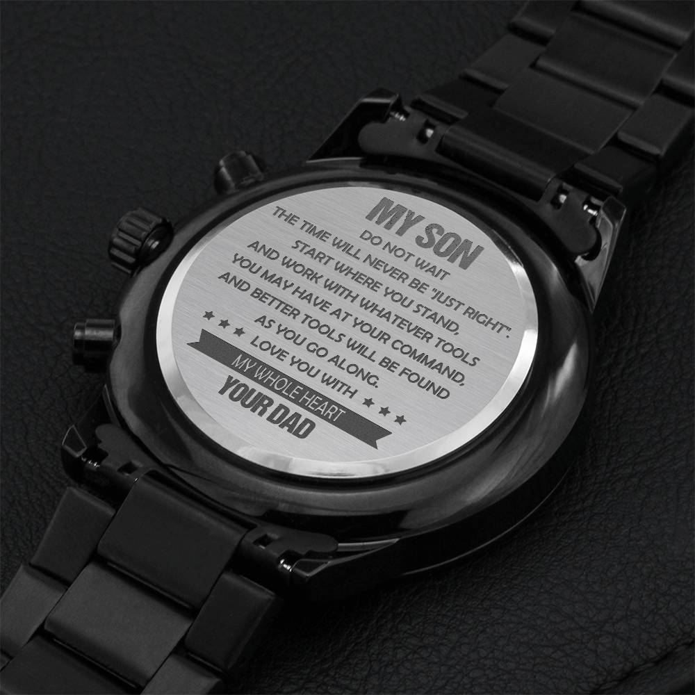 Chronograph Watch From Dad To Son - 464 Engraving Chronograph Watch