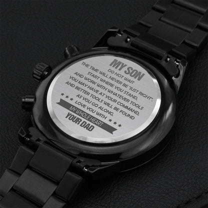 Chronograph Watch From Dad To Son - 464 Engraving Chronograph Watch