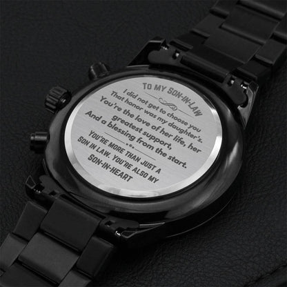 Son-in-law Watch Engraving Chronograph Watch