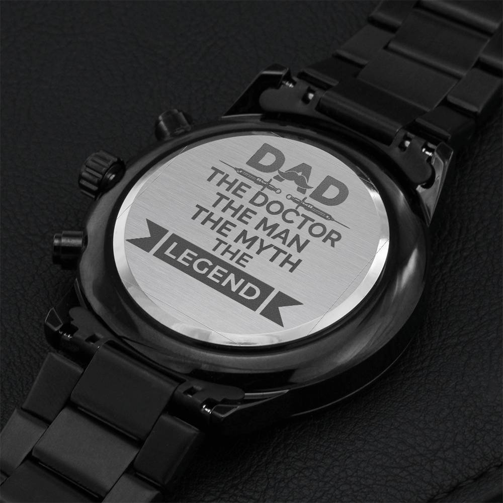 Dad The Doctor The Man The Myth The Legend Engraving Chronograph Watch