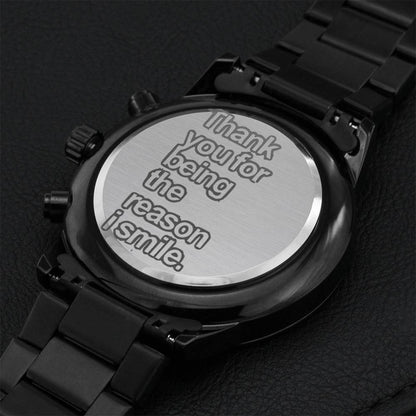 To My Boyfriend 1 Engraving Chronograph Watch