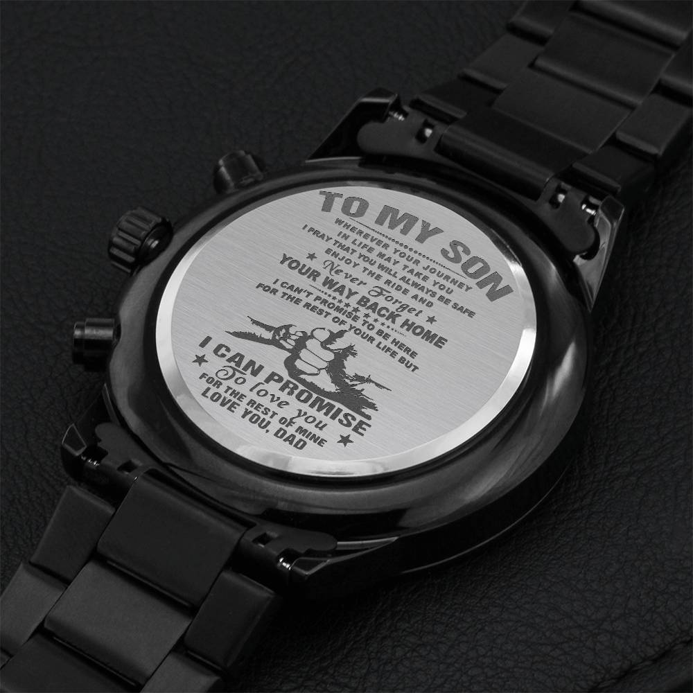 Gift For Son From Dad Son Birthday Gift Son Graduation Gift Son Gift For Wedding Son Gifts To My Son Engraving Chronograph Watch