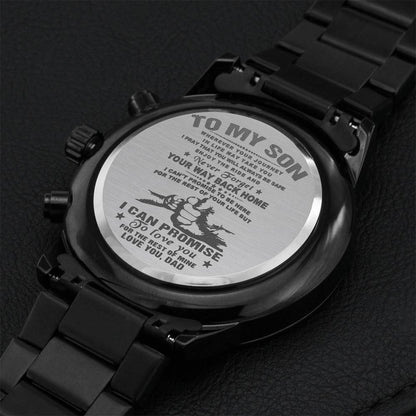 Gift For Son From Dad Son Birthday Gift Son Graduation Gift Son Gift For Wedding Son Gifts To My Son Engraving Chronograph Watch