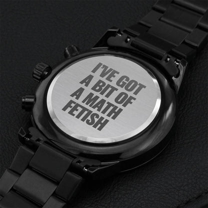 Math Watch Engraving Chronograph Watch