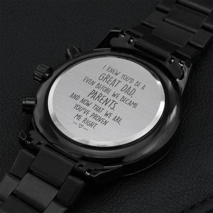 Best Father's Day Gift For Husband Best Father's Day Gifts For Husband What To Get My Husband For Father's Day Best Watch To Gift For Husband Engraving Chronograph Watch