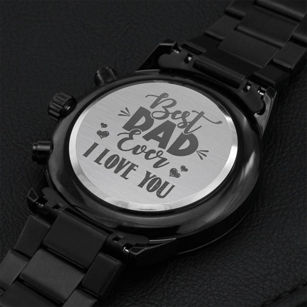 Best. Dad. Ever – Father's Day Gift – Limited Edition Engraving Chronograph Watch