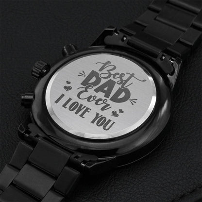Best. Dad. Ever – Father's Day Gift – Limited Edition Engraving Chronograph Watch