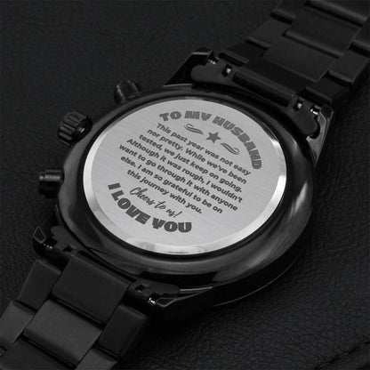 This Journey With You Engraving Chronograph Watch