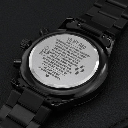 Special Father's Day Chronograph Watch - Reasons I Love My Dad Engraved Watch Engraving Chronograph Watch