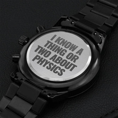 Physics Watch Engraving Chronograph Watch