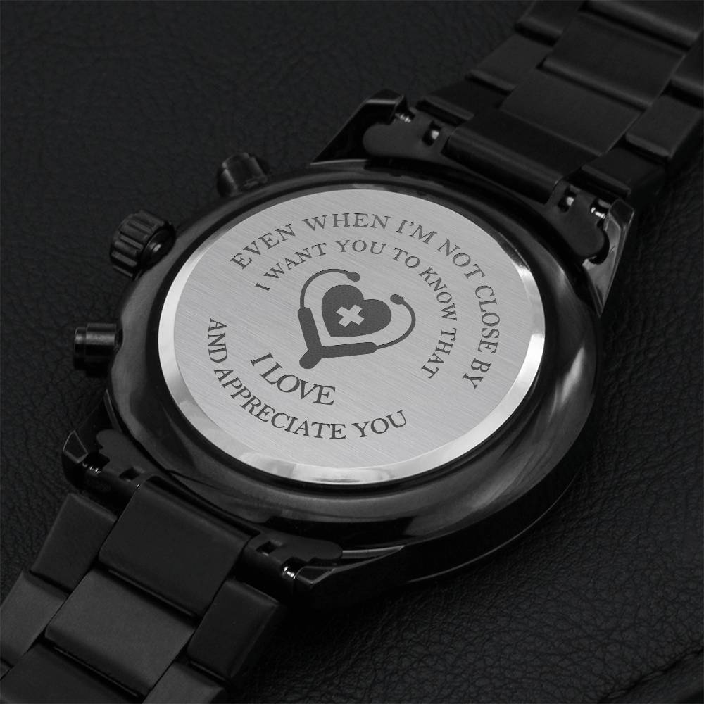 Nurse Symbol Chronograph Watch Gift For Everyone - Gy03 Engraving Chronograph Watch