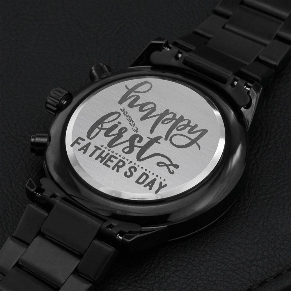 Happy 1st Father's Day Engraving Chronograph Watch