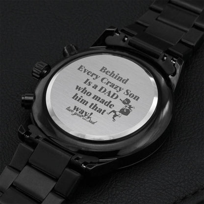 Dad Best Son Gift Engraving Chronograph Watch