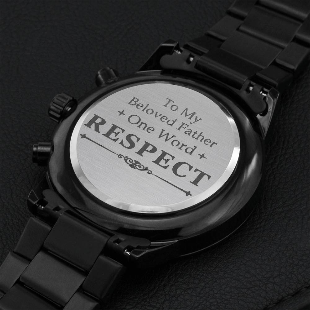 Respect Engraving Chronograph Watch