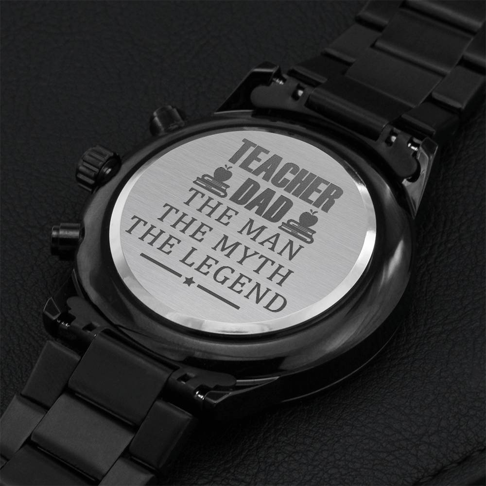 Teacher Dad Engraved Watch Engraving Chronograph Watch