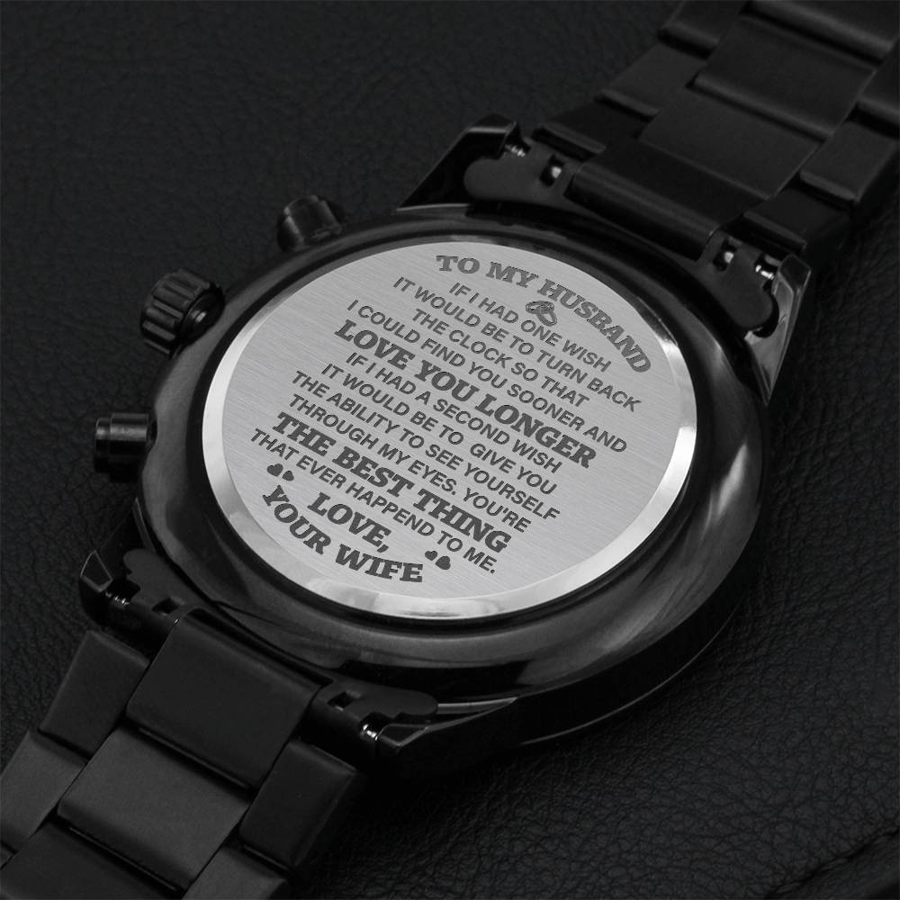 Gift For Husband From Wife Birthday Gift For Husband Anniversary Gift Christmas Gift For Husband??? Engraving Chronograph Watch