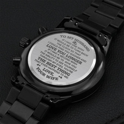 Gift For Husband From Wife Birthday Gift For Husband Anniversary Gift Christmas Gift For Husband??? Engraving Chronograph Watch