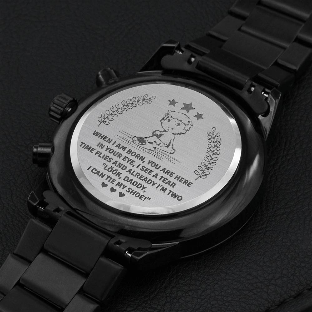 Dad I Love You 1 Engraving Chronograph Watch