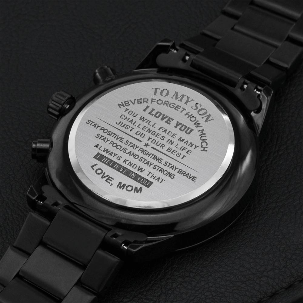 Gift For Son. Birthday Gift. Graduation Gift. Christmas Gift. 1 Engraving Chronograph Watch